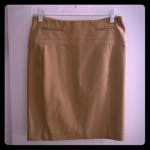 Express Tan/Beige Business Pencil Skirt